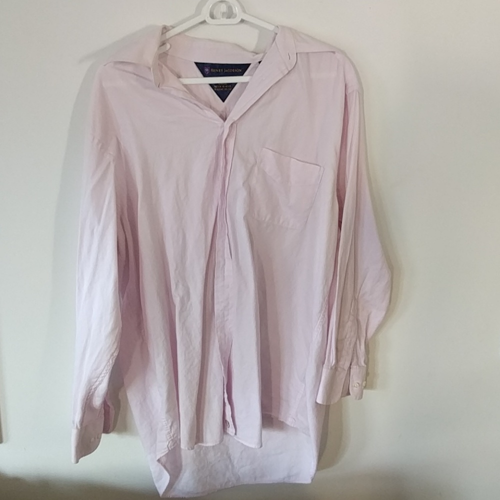 Henry Jacobson Pink Shirt Sz L 16